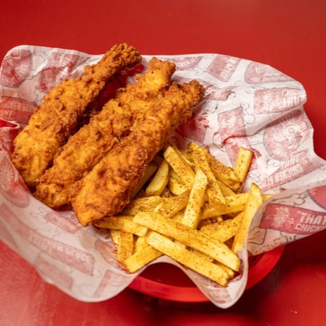Chicken Tender Basket W/Tots.