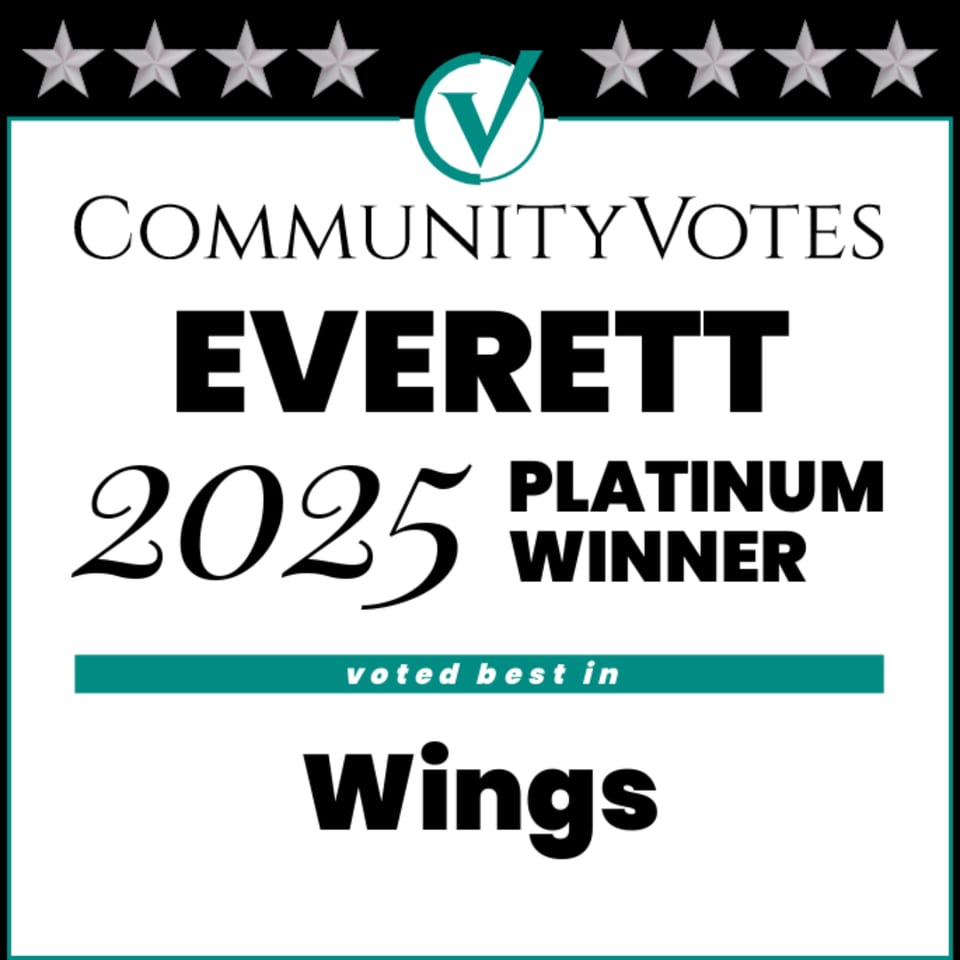 Community Votes Everett 2025 Platinum Winner for "Wings" award certificate.