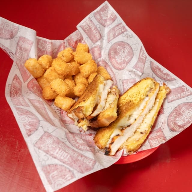 Grilled Cheese Sandwich W/Grilled Chicken.